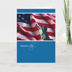 Veterans Day Patriotic Liberty Flag Thank You Card