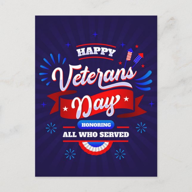 Veterans Day  Postcard (Front)