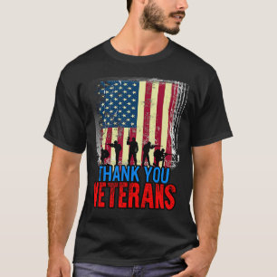 Veterans Day Red Poppy Flower Thank You American U T-Shirt