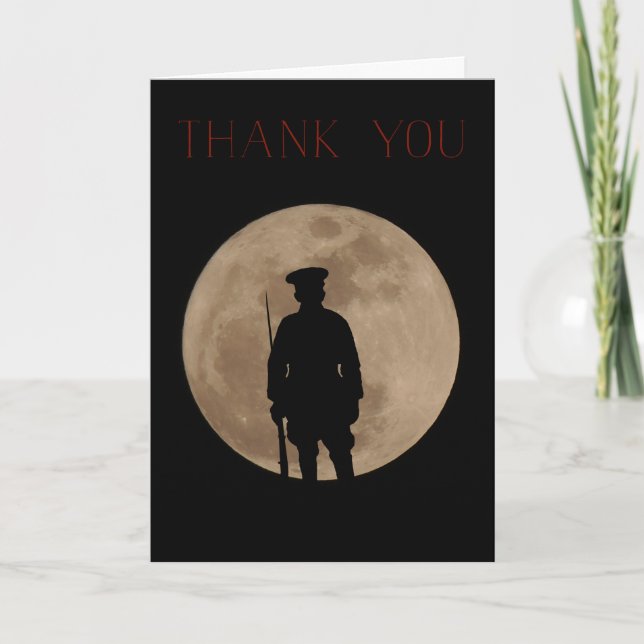 Veterans Day Thank You card. (Front)