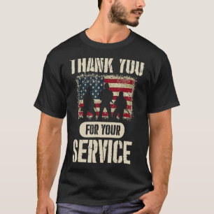 Veterans Day Thank You For Your Service  Patriotic T-Shirt