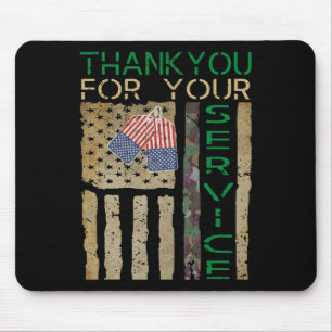 Veterans Day Thank You for your Service Soldier Ca Mouse Mat