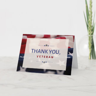Veterans Day Thank You Greeting Card
