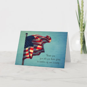 Veterans Day, Thank You - Military Greeting Card
