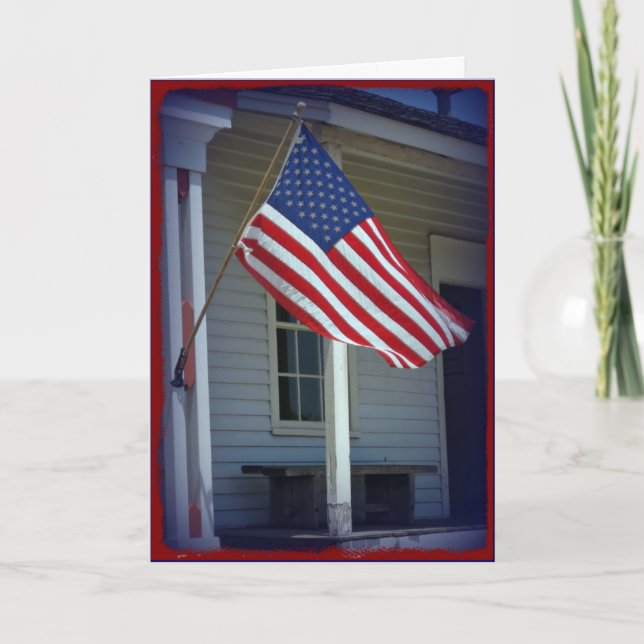 Veterans Day, Thank You Military Greeting Card (Front)