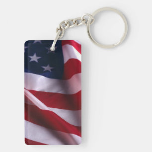 Veteran's Day Thank You, Patriotic American Flag Key Ring