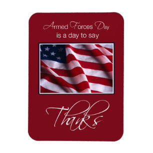 Veteran's Day Thank You, Patriotic American Flag Magnet