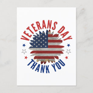 VETERANS DAY THANK YOU  POSTCARD