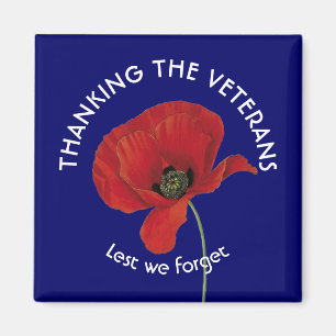 Veterans Day THANK YOU Remembrance Day Poppy Magnet