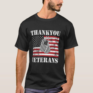 Veterans Day Thank You Veterans American Flag Patr T-Shirt