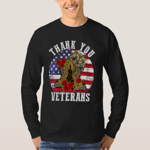 Veterans Day Thank You Veterans Combat Boots T-Shirt