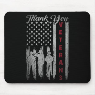 Veterans Day Thank You Veterans Proud Patriotic Mouse Mat
