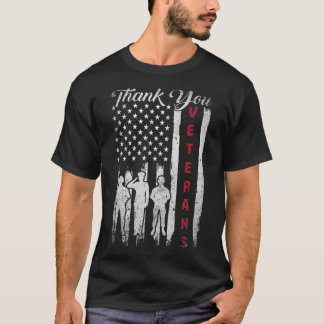 Veterans Day Thank You Veterans Proud Patriotic Us T-Shirt