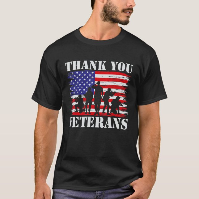 Veterans Day  Thank You Veterans T-Shirt (Front)