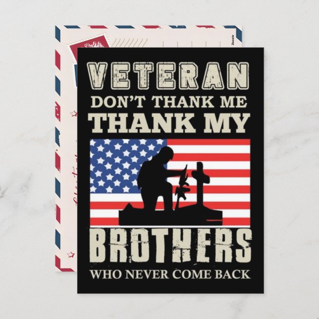 Veterans Day, Thanksgiving, and Christmas 2025  Holiday Postcard (Front/Back)