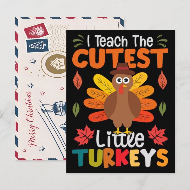 Veterans Day, Thanksgiving, and Christmas 2025  Holiday Postcard (Front/Back)