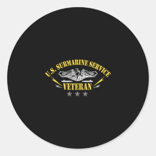 Veterans Day U.s Submarine Force Silent Service Lo Classic Round Sticker