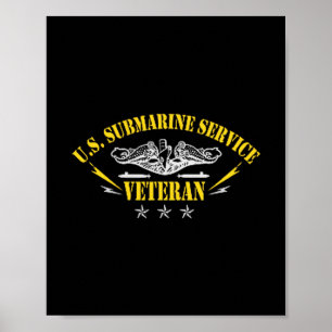 Veterans Day U.s Submarine Force Silent Service Lo Poster