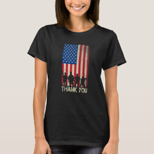 Veterans Day USA American Flag Thank You Veterans  T-Shirt