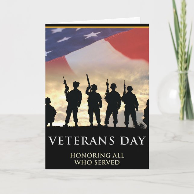 Veteran's Day USA Greeting Card (Front)
