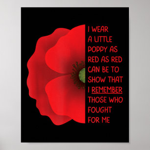 Veterans Day Usa Memorial Lest We Forget Red Poster