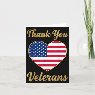 Veterans Day With Aamerican Flag For Men Dad Women Card