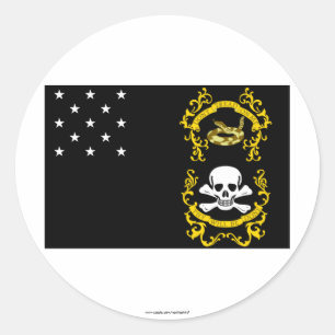 Veterans Exempt Flag Classic Round Sticker