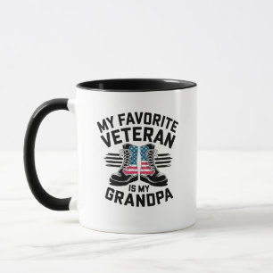 Veterans Fathers Day My Favourite Veteran Grandpa Mug