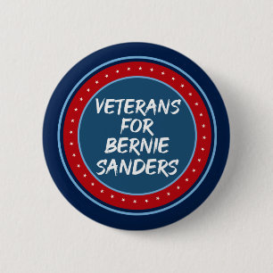 Veterans for Bernie Sanders 6 Cm Round Badge