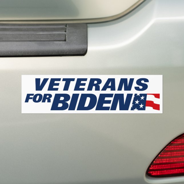Veterans for Biden 2024 Bumper Sticker (On Car)
