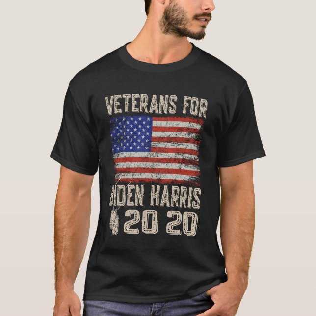 Veterans for Biden Harris 2020 T-Shirt (Front)