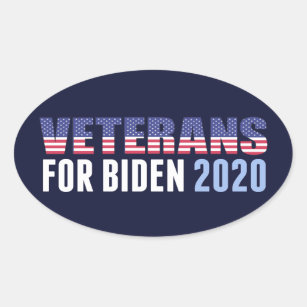 Veterans for Biden Oval Sticker