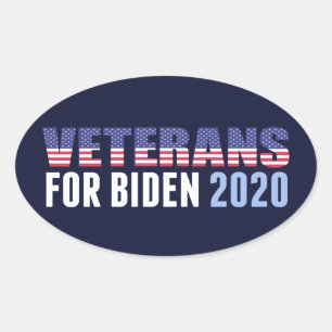 Veterans for Biden Oval Sticker