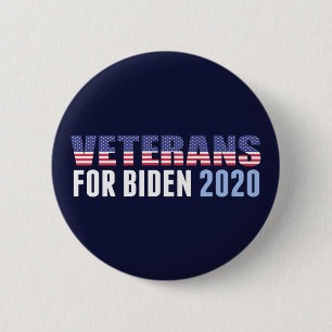 Veterans for Biden Political 6 Cm Round Badge