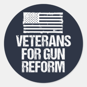 Veterans for Gun Reform Classic Round Sticker