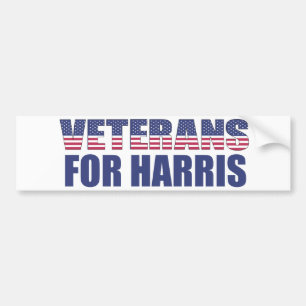 Veterans for Harris 2024 Election Bumper Sticker
