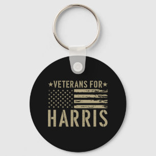 Veterans For Harris 2024 Military Vets Kamala Harr Key Ring