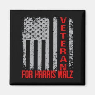 Veterans For Harris 2024 Tee Kamala Harris Tim W V Magnet