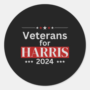 Veterans For Harris 2024 Wheimer 2024 Vote Harris Classic Round Sticker