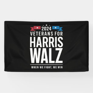 Veterans For Harris Walz 2024 Presidential  Banner