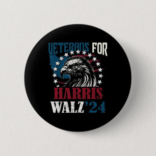 Veterans For Harris Wheimer 2024 Vote Tim W Kamala 6 Cm Round Badge