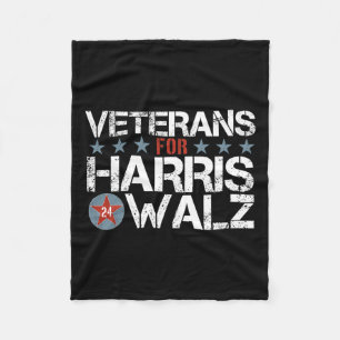 Veterans For Kamala Harris Tim Wheimer 2024 Vets U Fleece Blanket