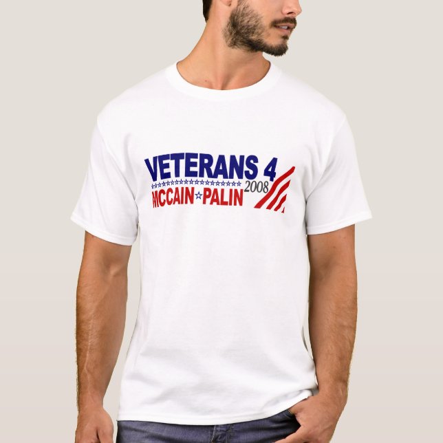 Veterans for McCain Palin 2008 T-Shirt (Front)