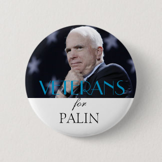 Veterans for Palin 6 Cm Round Badge