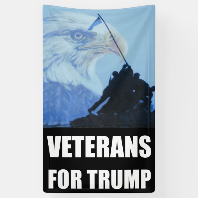 Veterans For Trump 2024 Banner (Vertical)