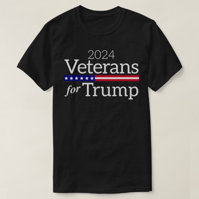 Veterans For Trump 2024 Conservative Republican Tr T-Shirt (Design Front)