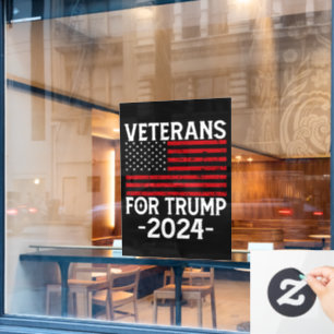 Veterans for Trump 2024 Pro Trump Window Cling
