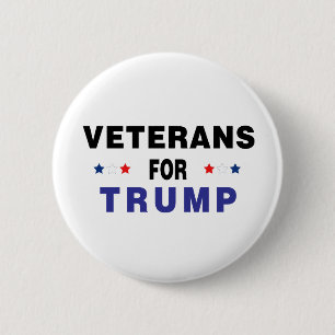 Veterans For Trump 6 Cm Round Badge