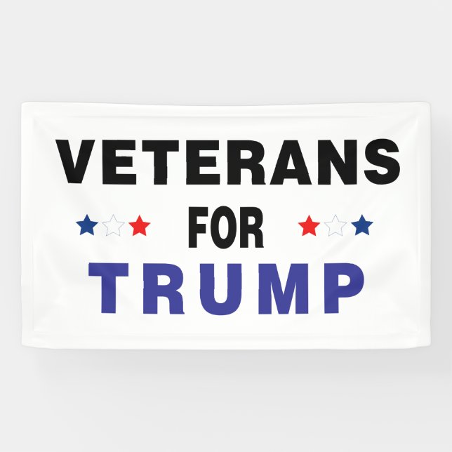 Veterans For Trump Banner (Horizontal)