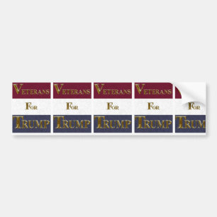 VETERANS FOR TRUMP BUMPER STICKER